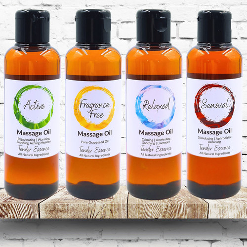 Massage oil blends using pure - massage,